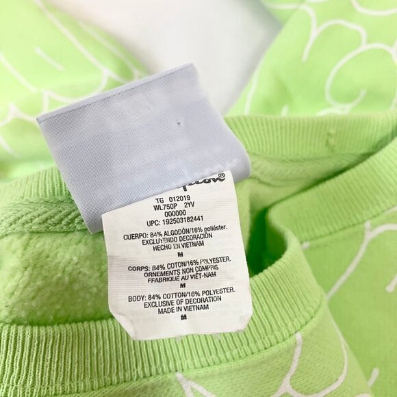 Champion reverse weave lime all over bubble logo print pullover sweatshirt - Picture 7 of 9